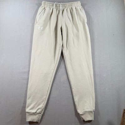 Under Armour UA Playback Essential Performance Pants Mens Medium Beige Cream