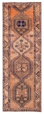 4'2" x 12'2" Vintage Hand-knotted Runner Rug Traditional Oriental Wool Carpet