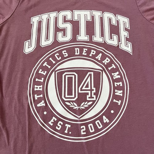 Justice Girls T-shirt Top Pink Size XL 14 / 16 - Picture 2 of 7