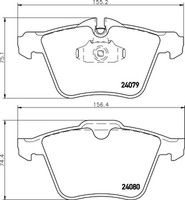 Bremsbelagsatz Scheibenbremse Hella Pagid 8DB 355 016-291 FüR Jaguar Type XF XJ
