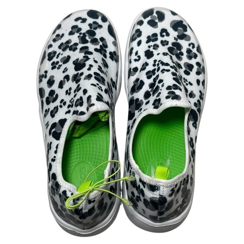 Oofos OOmg EeZee Damen-Slipper 8 schwarz weiß Schneeleopard Komfort neu - Bild 7 von 13