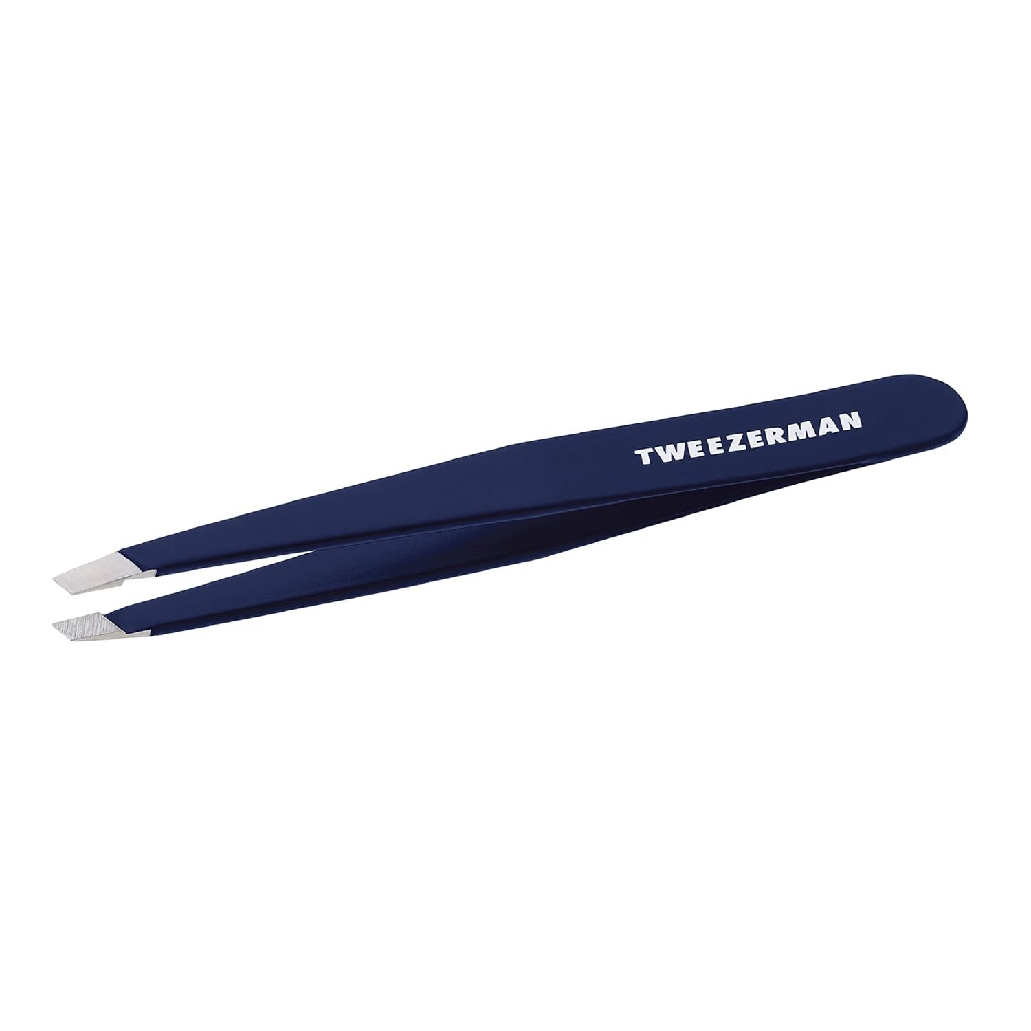 Tweezerman Evening Blue Full Slant Stainless Steel Slant Tweezer Free Ship
