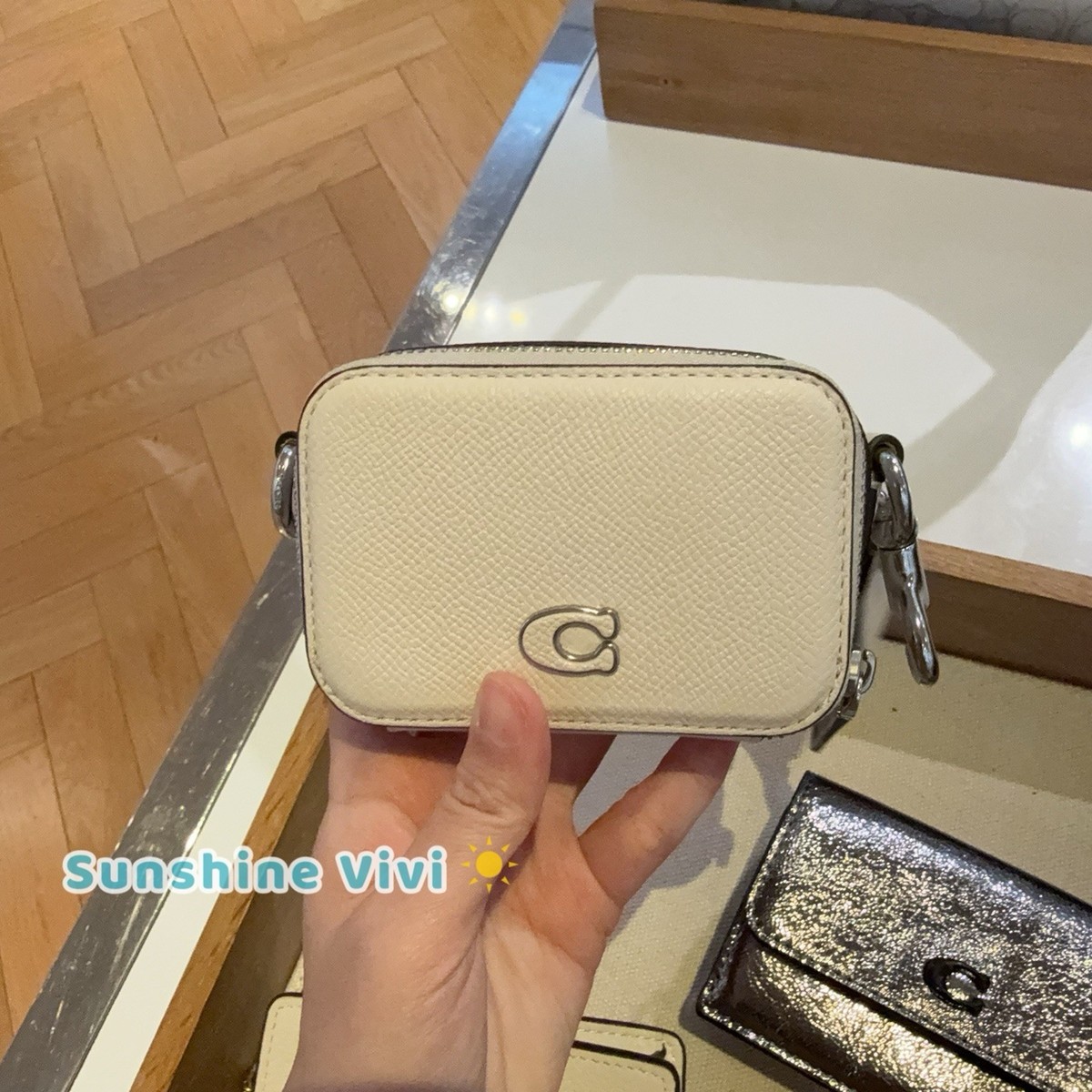 NWT Coach Mini Crossbody Pouch Crossgrain Leather CP271 Cards