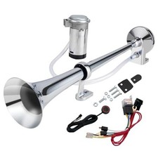 Train Horn for Truck 12v 150db Loud Air Horn Silvery  Trumpet Horn with Button  