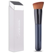 Foundation Brush, Flat Top Kabuki Brush for Liquid Makeup, M, blue