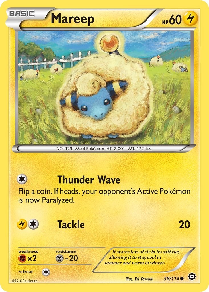 Mareep 38/114 Common XY - Steam Siege Pokémon Card