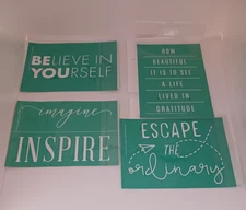 Chalk Couture Stencils Size A  5" x 7" Lot of 4