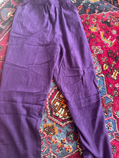 Vintage Koret Pants Womens 10 P purple Velour Velvet Elastic Waist Formal
