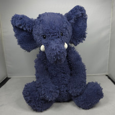 Jellycat - Navy Bashful Elephant - Medium Plush Soft Toy 12" Retired Blue OG