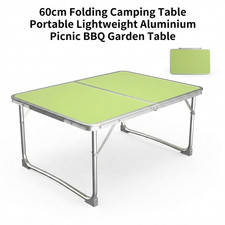 60cm Folding Camping Table Portable Lightweight Aluminium Picnic BBQ GardenTable