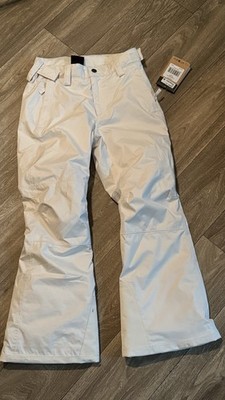 The North Face Girls Freedom Insulated Snow Pants White Dune L (12) Bootcut