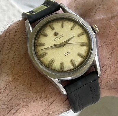 Vintage CERTINA DS Watch 1959 Patent Pending Caseback First Year Swiss Automatic
