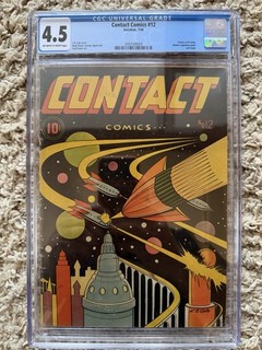 Contact Comic #12 CGC 4.5 OW/W | 1946 |Classic LB Cole Atomic Key Cover Grail