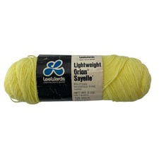 LeeWards Lightweight Orlon Sayelle Knitting Worsted Yarn 1.2 oz Baby Yellow