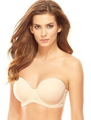 NWOT Wacoal 32C Red Carpet Strapless Convertible Bra 854119 Beige 126531