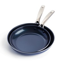 Image of Blue Diamond Frying Pan Set Durable Ceramic Non-Stick PFAS-Free 24/28 (Open Box)