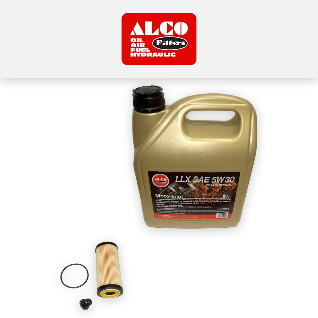 SERVICE KIT for AUDI A5 8T 1.8 2.0 TFSI ALCO OIL FILTER +5w30 OIL (2011-2017)