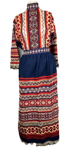 L XL Antique C 1900 Handmade Russian Folk Costume + Accessories Edwardian