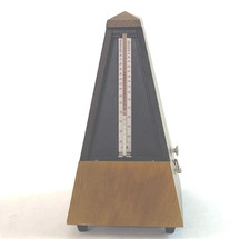 Vintage Wittner Wind Up Metronome Mahogany Wood - MISSING PENDULUM AND COVER