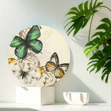 Templar Knight Round Sign - Medieval Office Decor