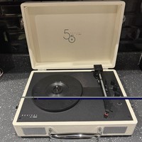 MIXX Revival 55 Vinyl Record Player with Bluetooth In/Out & Speakers Cream