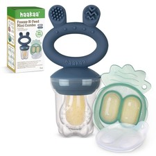 Haakaa Baby Fruit Food Feeder Mini Freezer Nibble Tray Combo, Breastmilk Popsi