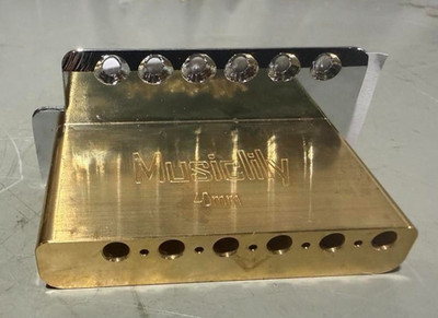 Musiclily Pro Chrome 52.5mm Modern Tremolo Bridge 40mm Brass Block For ST Guitar