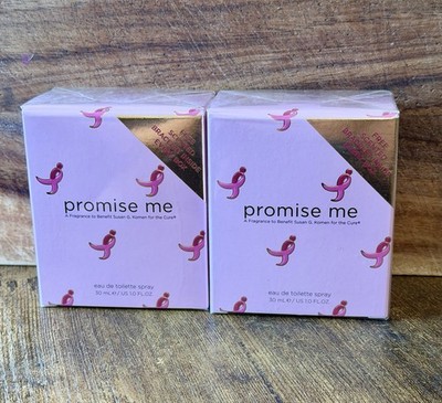 Lot Of 2- Promise Me, Eau de Toilette, Susan G Komen For The Cure, 1 oz