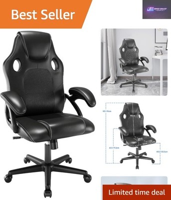 Hochleistungs Gaming Stuhl - Ergonomisches Design, Dreh- & Liegefunktion