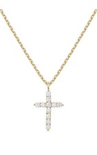 PAVOI 14K Gold Plated Cubic Zirconia Cross Necklace for Women  Cross Faith...