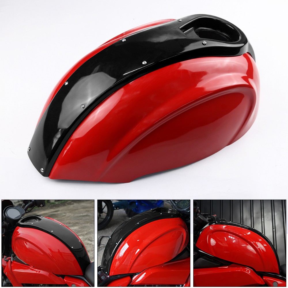 Custom Red-Black Fuel Tank Cover fit for Honda Rebel CMX 1100 (21