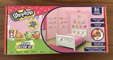BNIB Walltastic Shopkins Wall Stickers (86) Room Decor Kit Remove & Reposition