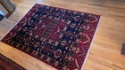 Hand Knotted Fair Trade Wool Rug, Blue Khan Mamdi, 4'3"x5'8", 12/12 Quality — photo 2