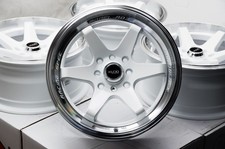 Kudo Racing Disturb 15x7 4x100 4x114.3 White Wpolish Lip Wheels Rims Prelude Kudo Racing Disturb 15x7 4x100 4x114.3 White Wpolish Lip Wheels Rims Prelude