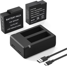 2 PCS 1800mAh Batteries Dual Fast Charge Hub For Insta360 Ace Pro