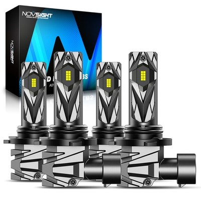 4x NOVSIGHT 9005 9006 LED Combo Headlight Bulbs High Low Beam Extremely White US