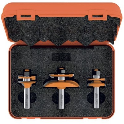 CMT Orange Tools 3 Piece Junior Raised Panel Carbide Tipped Router Bit Sets With