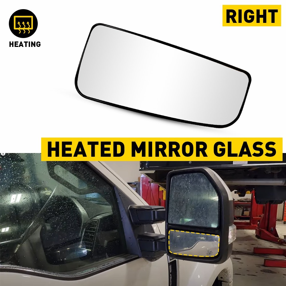 For 2015-2022 F150 250 450 Tow Mirror Glass Heated Lower Passenger Right RH Side