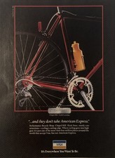 1990 Visa Card PRINT AD Performance Bicycle Shop Chapel Hill North Carolina VTG