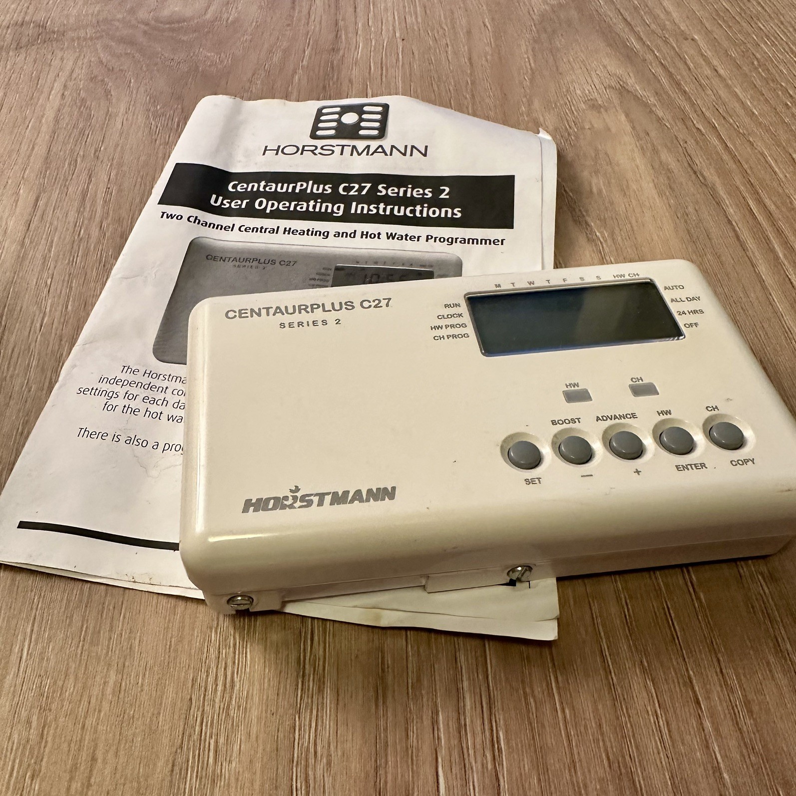 HORSTMANN SECURE CENTAURPLUS C27 REPLACEMENT PROGRAMMER HEATING