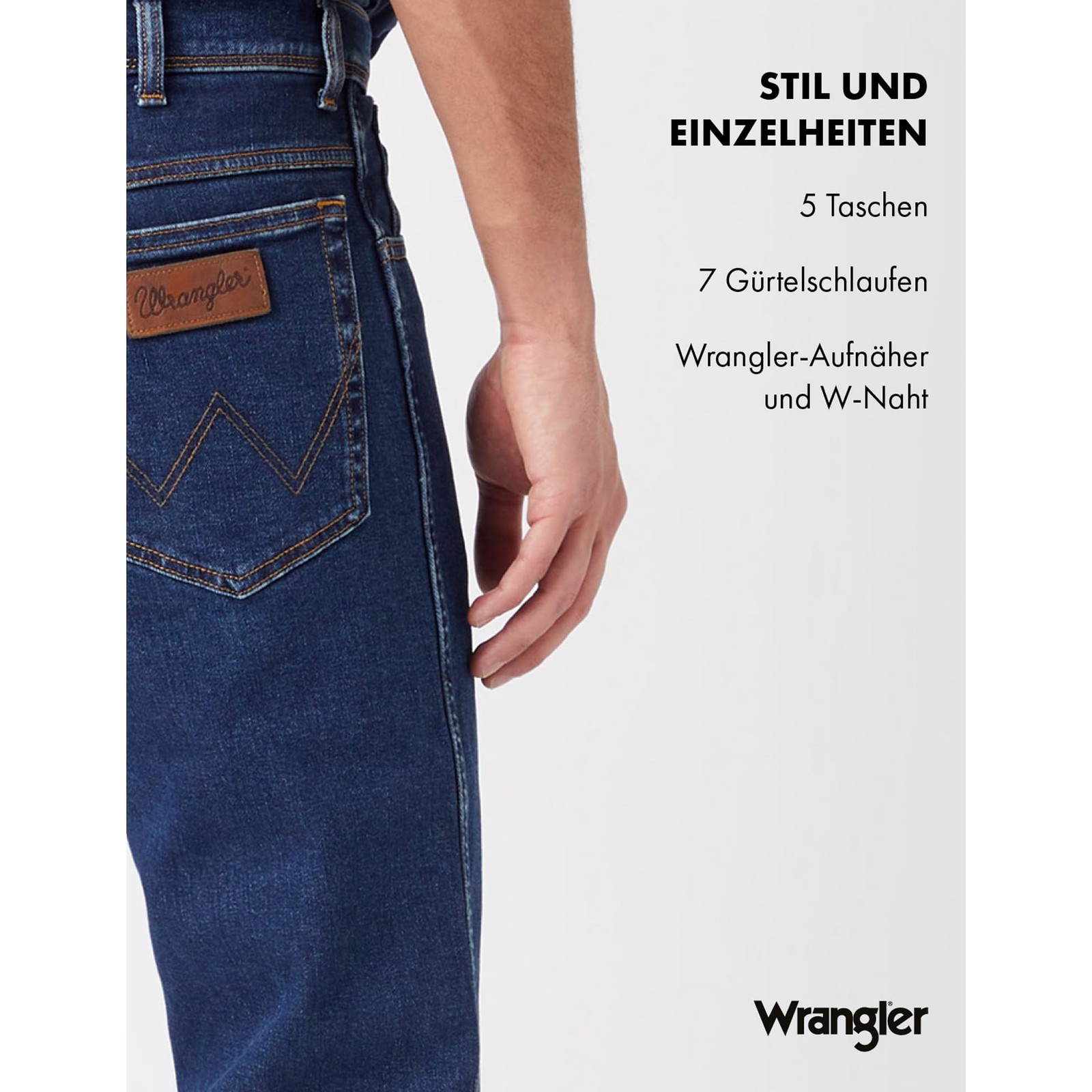 Mens Texas Straight Jeans, Darkstone Blue, 34W / 32L EU image 5