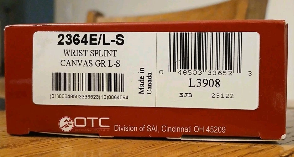 OTC Cock-Up Wrist Splint Professionals Choice Left Hand Small (2364E/L-S) NIOB - Image 2 of 2