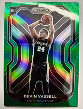 Panini Prizm 2020-21 Devin Vassell Rookie Green Prizm #252 Spurs Card. rookie card picture