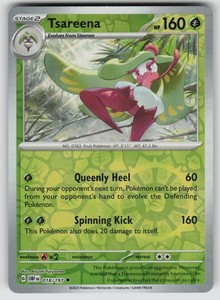 Tsareena 018/197 Obsidian Flames Reverse Holo Uncommon