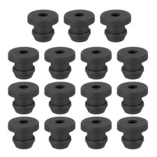 15Pack 1/4 Inch DH Rubber Grommets Top Hat Grommet for Wiring Hole Plugs Black