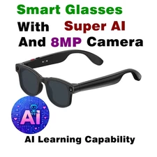 Smart glasses bluetooth camera with 8MP camera and translate and music player