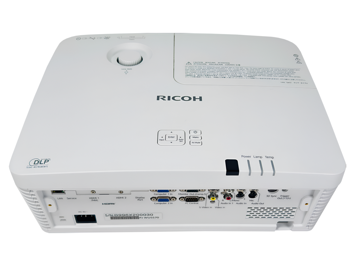 Ricoh PJ WU5570 DLP Projector WUXGA 5500 Lumens Professional HD