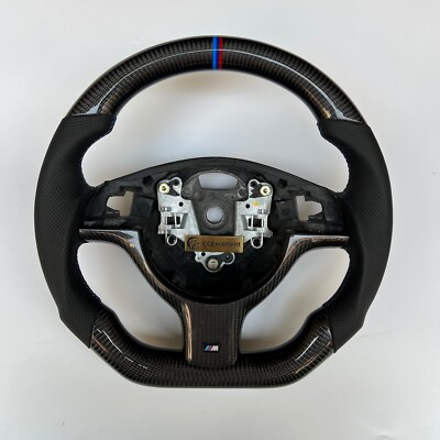 For 1998-2005 BMW E46 3 series M3 M5 E39 Real Gloss Carbon Fiber Steering Wheel