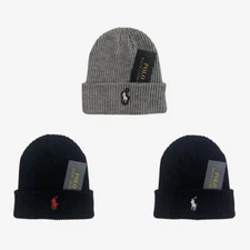 Polo Ralph Lauren Ribbed Beanie Hat Multicolor  – Classic Unisex Winter Knit Cap