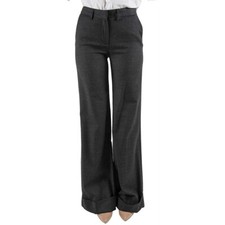 €235 Dolce & Gabbana IT44 cuffed pinstripe wool cashmere trousers wide-leg pants